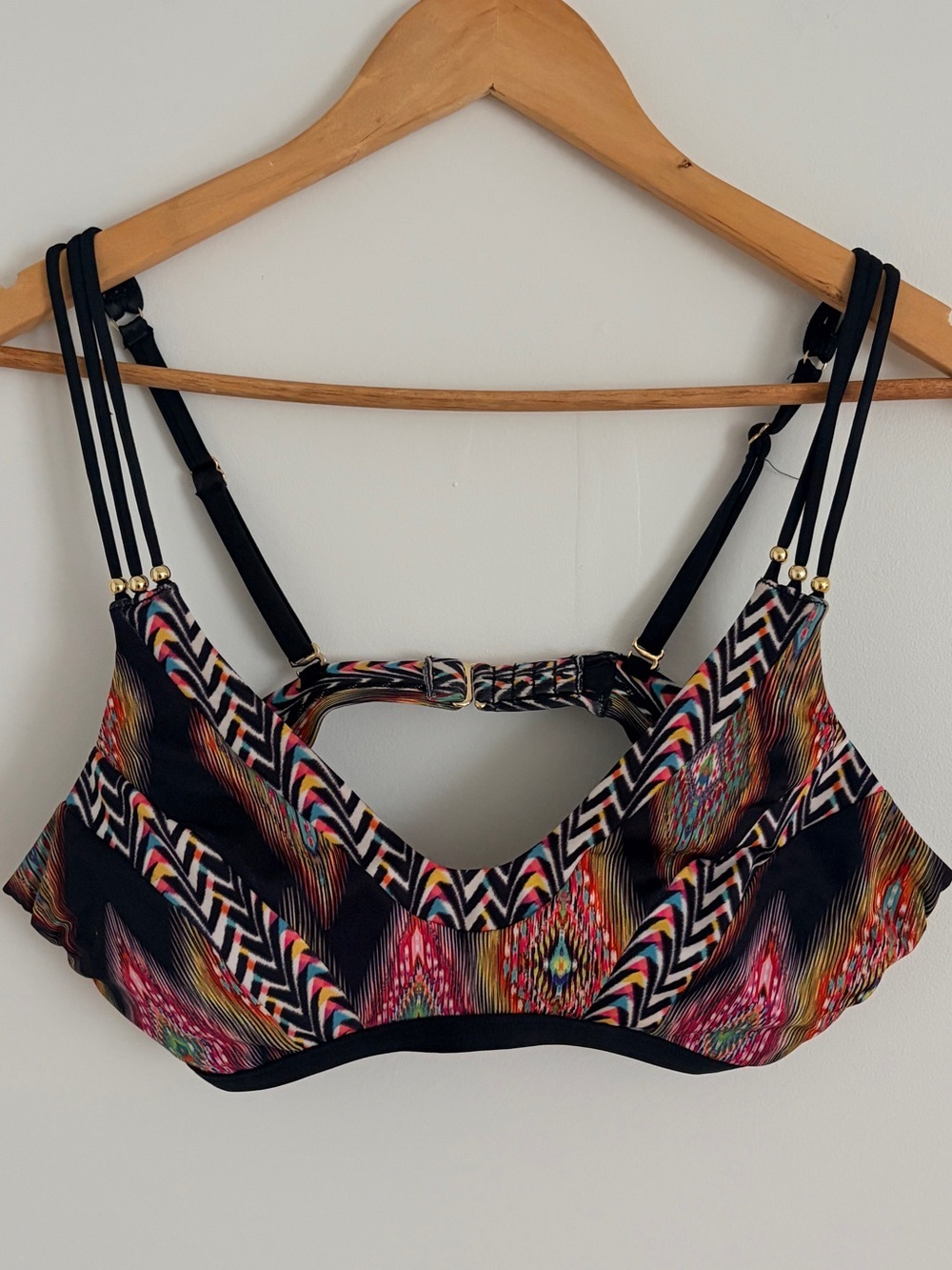Boho-Print Bikini Bralette in Multicolor